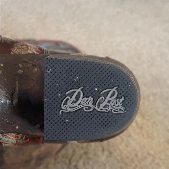 Dan Post Brown and Red Heeled Boots - Picture 4 of 7